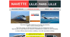 Desktop Screenshot of navette-lille-paris-lille.fr