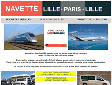 Tablet Screenshot of navette-lille-paris-lille.fr